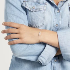 Bracelet Fiorine Argent Blanc Oxyde De Zirconium