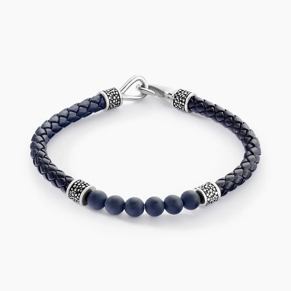 Bracelet Genaelleae Acier Blanc Agate