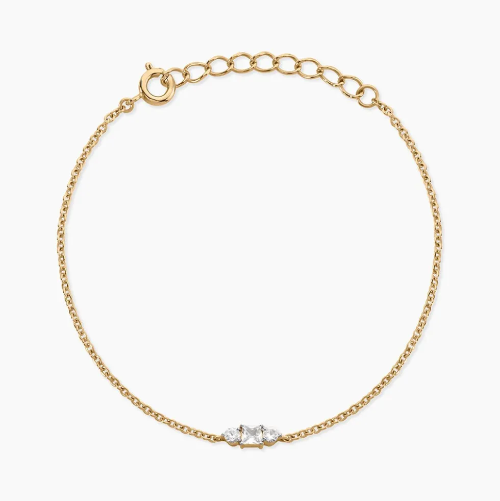 Bracelet Georgia Plaqué Or Jaune Oxyde De Zirconium