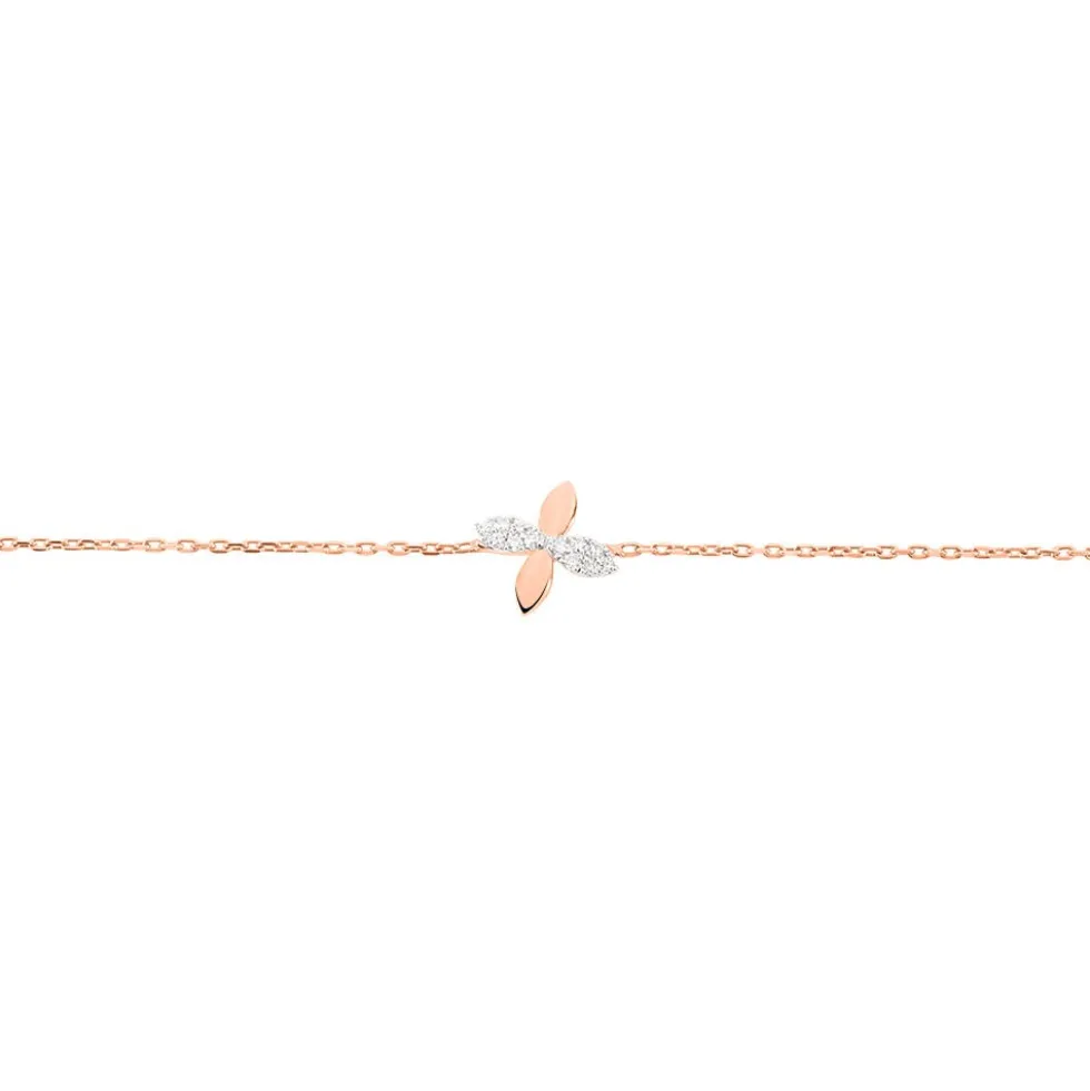 Bracelet Ginila Or Rose Diamant