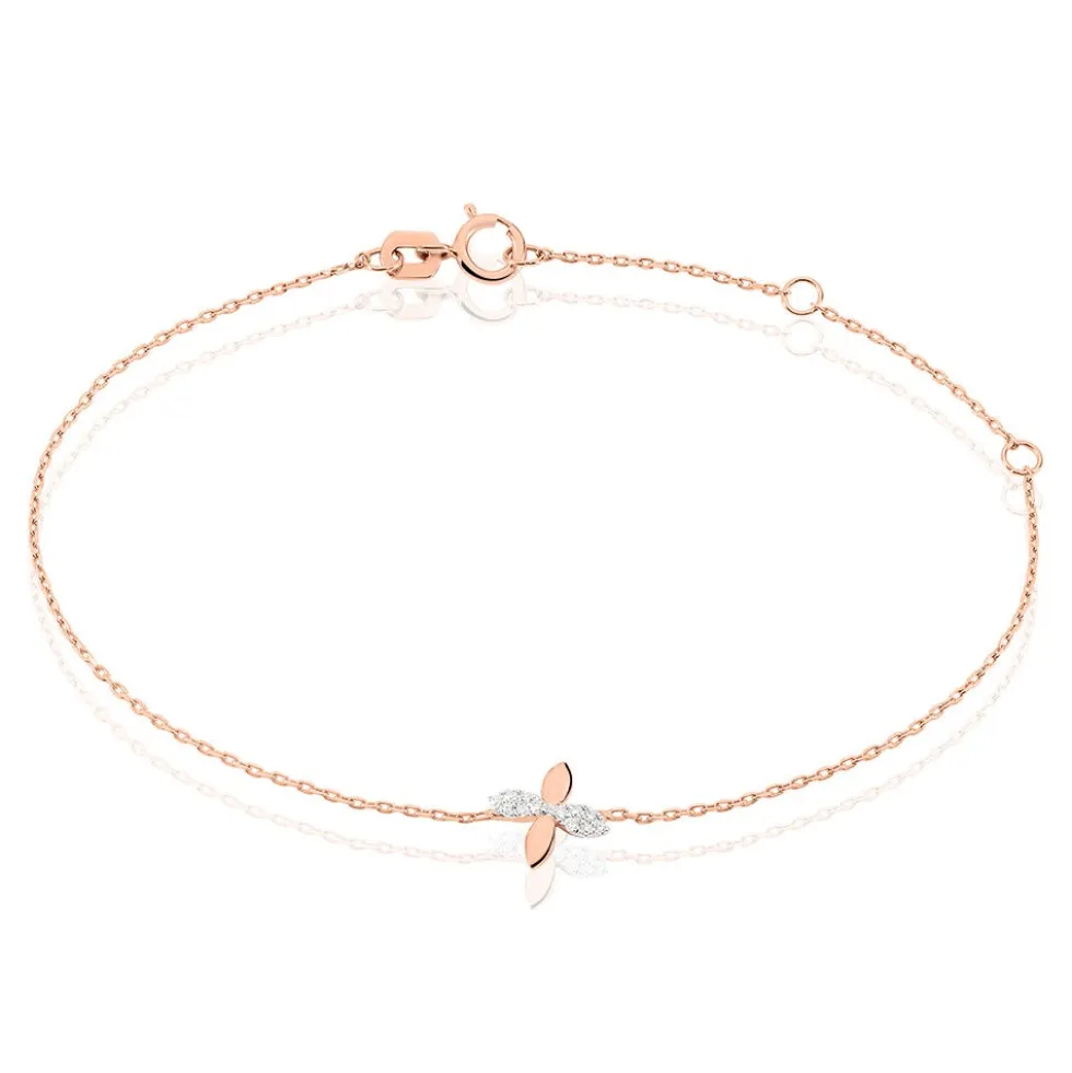 Bracelet Ginila Or Rose Diamant