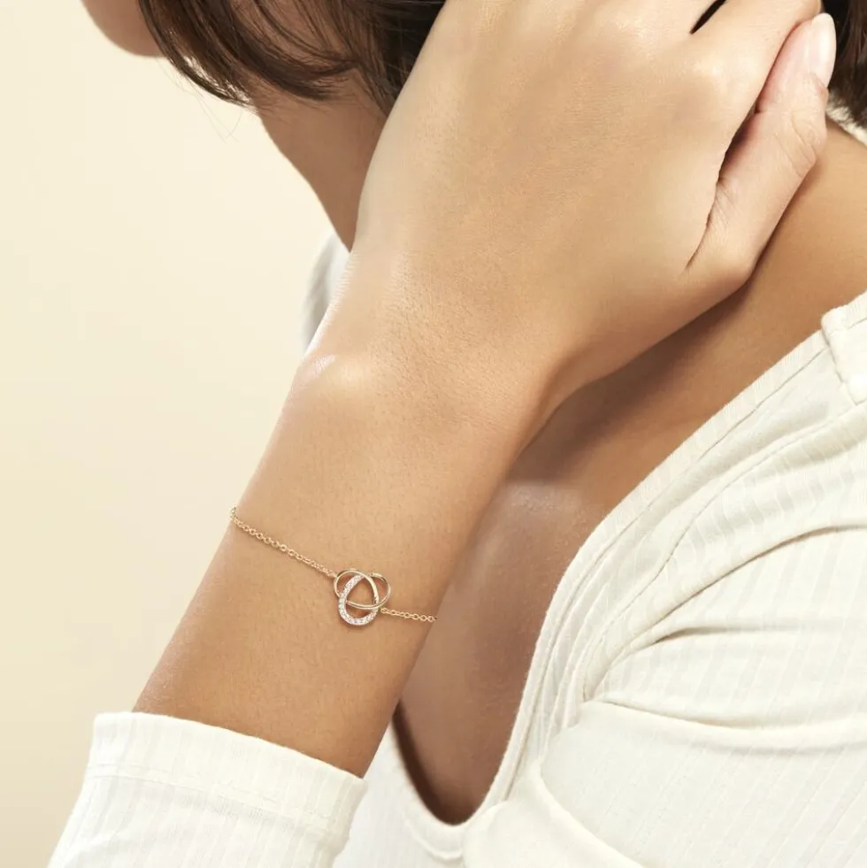 Bracelet Henia Plaque Or Jaune Oxyde De Zirconium