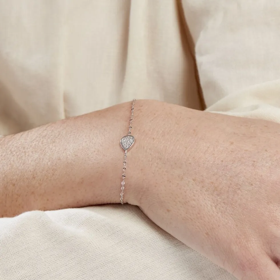 Bracelet Hiram Argent Blanc Oxyde De Zirconium