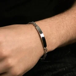 Bracelet Identité Acier Blanc Jimmy