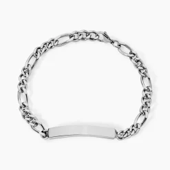 Bracelet Identité Acier Blanc Jimmy