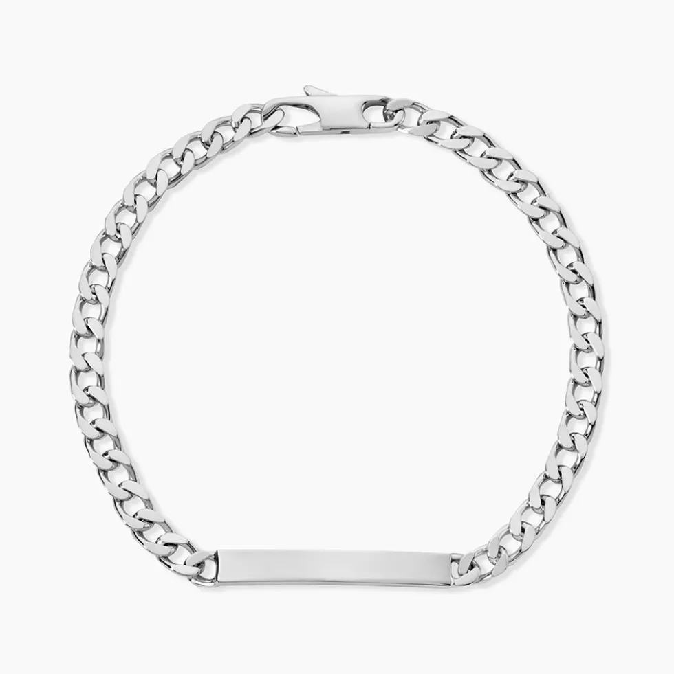Bracelet Identité Argent Blanc Casper