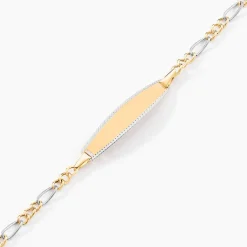 Bracelet Identité Bartolomee Maille Alternee 1/3 Or Bicolore