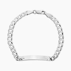 Bracelet Identité Casper Argent Blanc