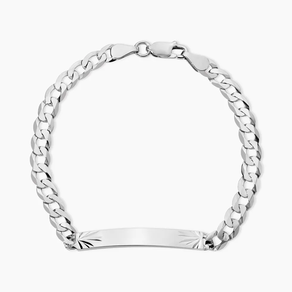 Bracelet Identité Casper Argent Blanc