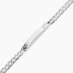 Bracelet Identité Casper Argent Blanc