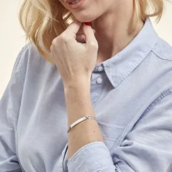 Bracelet Identité Casper Argent Blanc