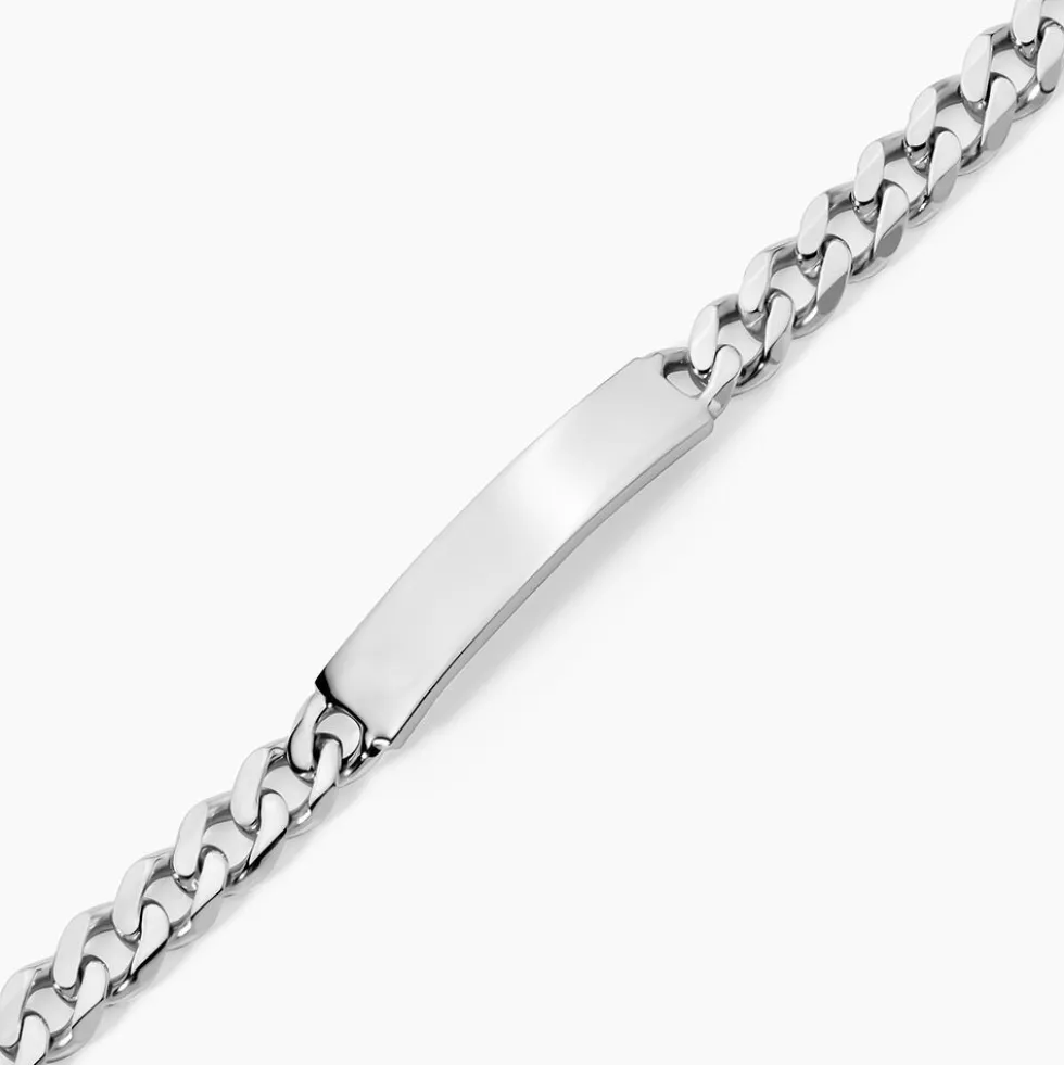 Bracelet Identité Casper Argent Blanc