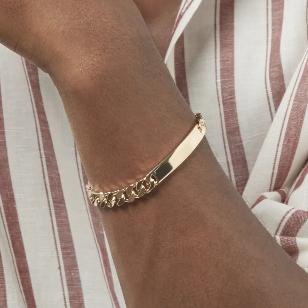 Bracelet Identité Clement Plaqué Or Jaune