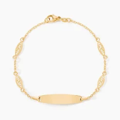 Bracelet Identité Eudoxie Maille Filigrane Or Jaune
