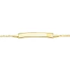 Bracelet Identité Fanelia Maille Marine Or Jaune