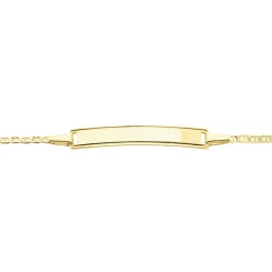 Bracelet Identité Fanelia Maille Marine Or Jaune