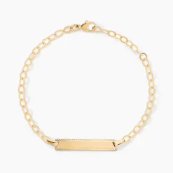 Bracelet Identité Gaspardine Maille Forçat Or Jaune
