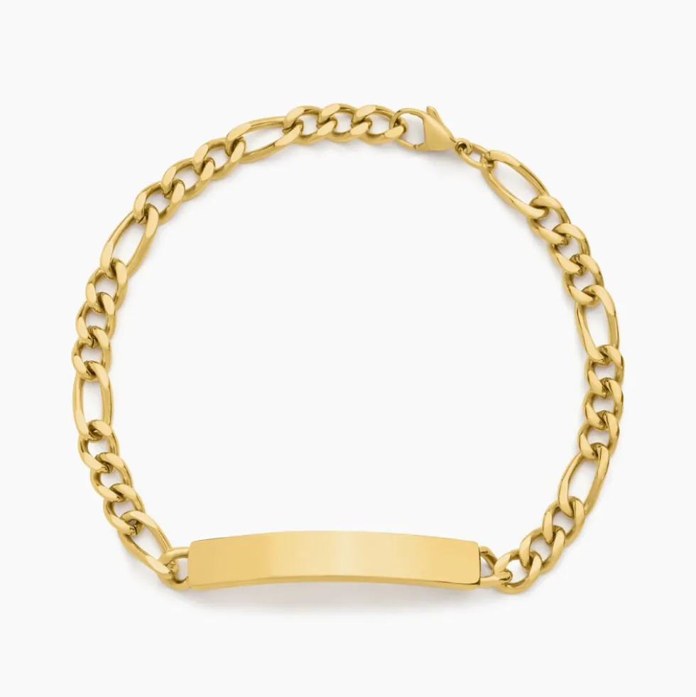 Bracelet Identité Jimmy Acier Jaune