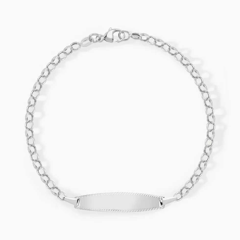 Bracelet Identité Marcel Maille Jaseron Or Blanc