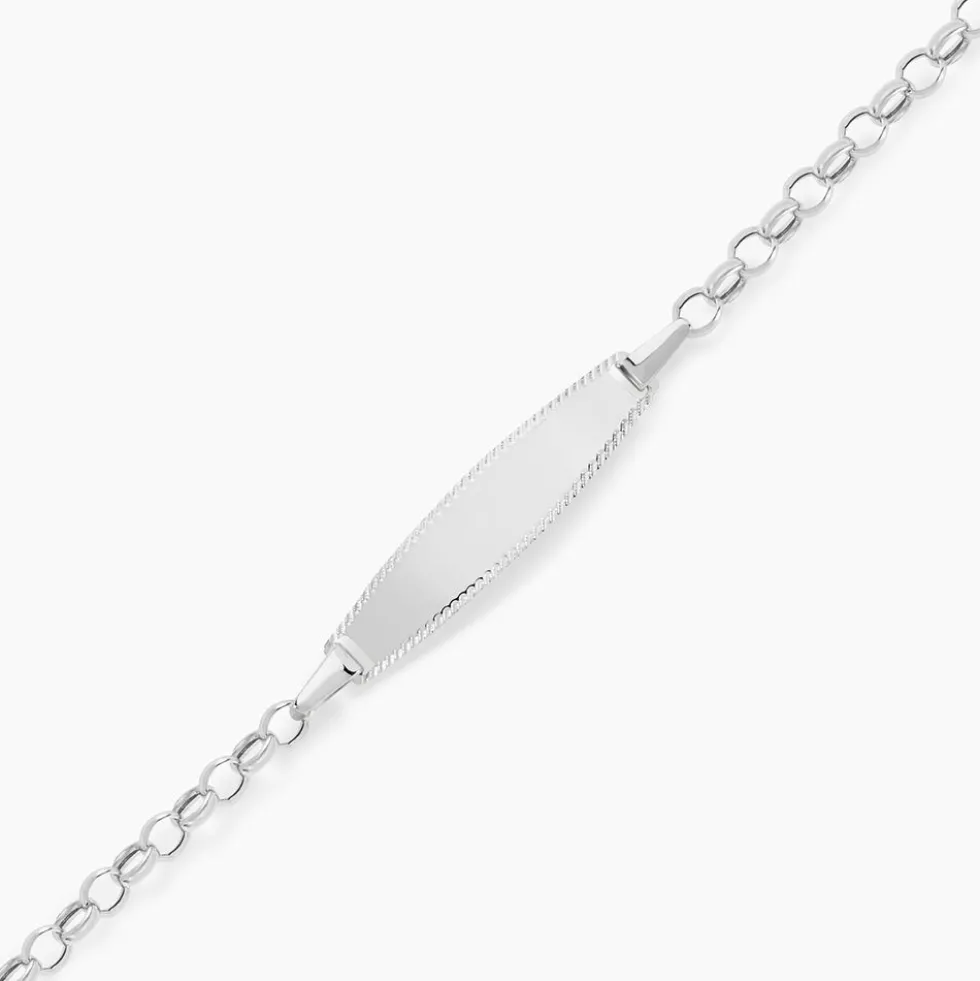 Bracelet Identité Marcel Maille Jaseron Or Blanc