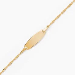 Bracelet Identite Bebe Or Jaune Ericka