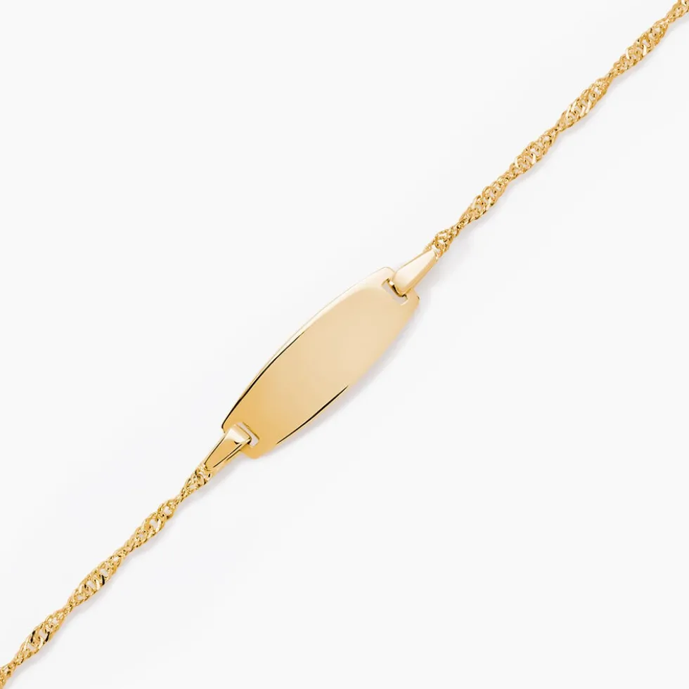 Bracelet Identite Bebe Or Jaune Ericka
