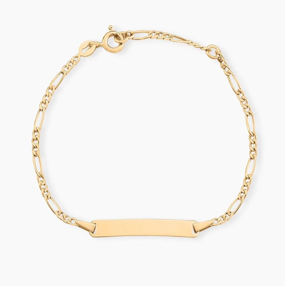 Bracelet Identite Bebe Or Jaune Bartolomee
