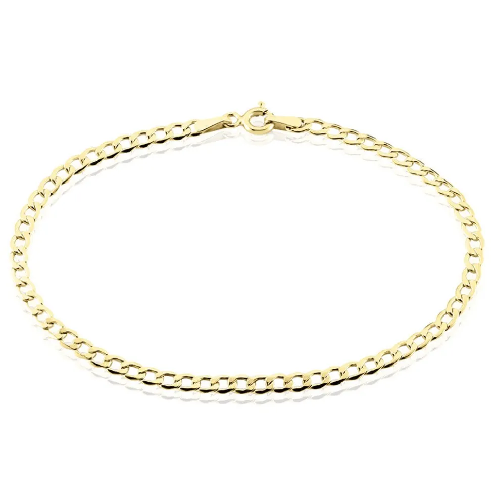 Bracelet Iris Or Jaune Maille Gourmette