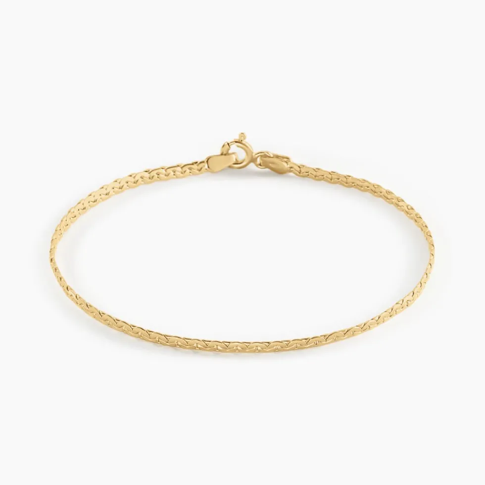 Bracelet Ivy Maille Haricot Or Jaune