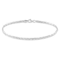 Bracelet Ivy Maille Haricot Or Blanc