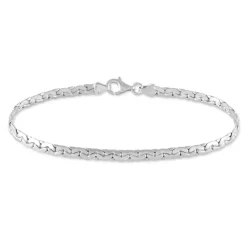 Bracelet Ivy Maille Haricot Or Blanc