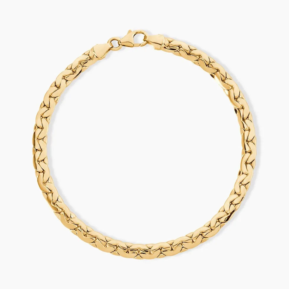 Bracelet Ivy Maille Haricot Or Jaune