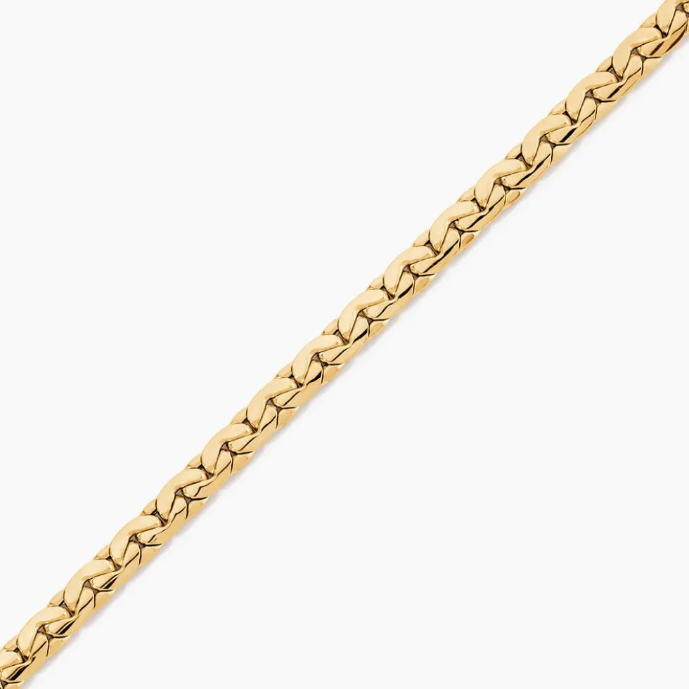 Bracelet Ivy Maille Haricot Or Jaune