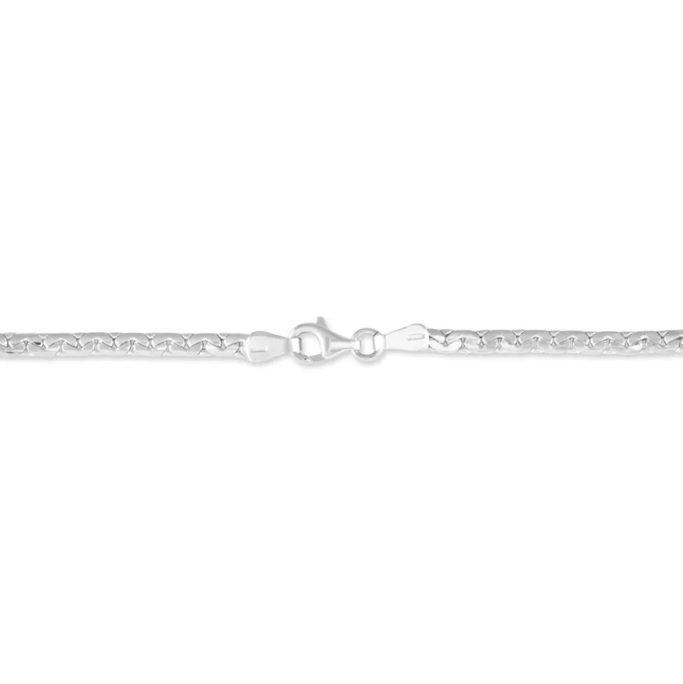 Bracelet Ivy Maille Haricot Or Blanc