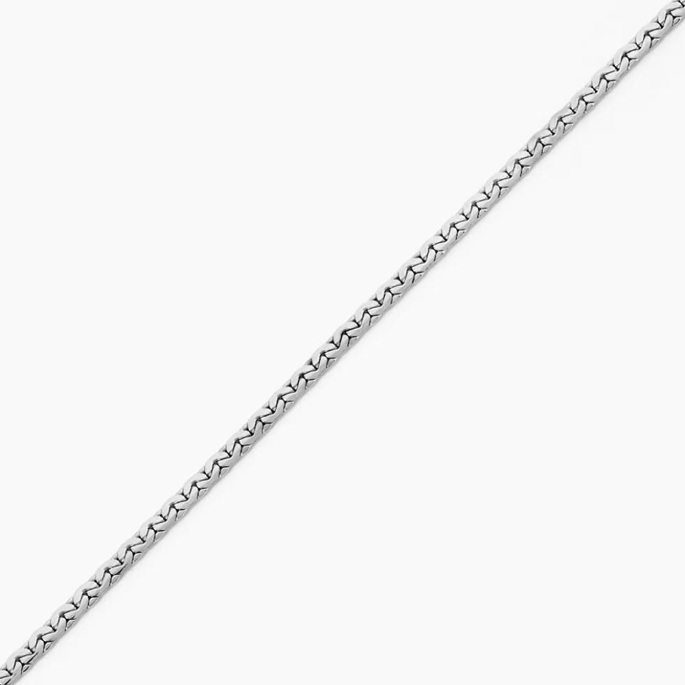 Bracelet Ivy Maille Haricot Or Blanc