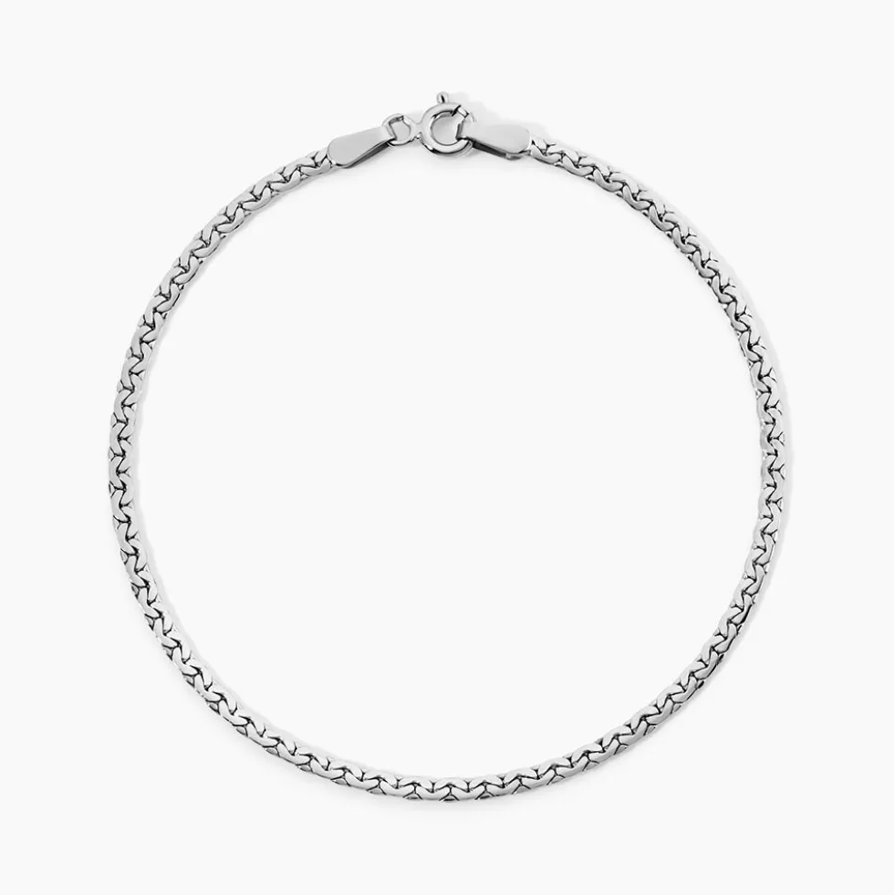 Bracelet Ivy Maille Haricot Or Blanc