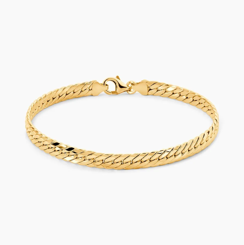 Bracelet Izel Maille Anglaise Or Jaune