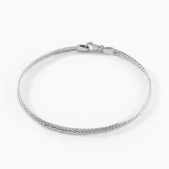Bracelet Izel Maille Anglaise Or Blanc