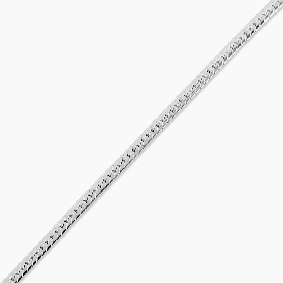 Bracelet Izel Maille Anglaise Or Blanc