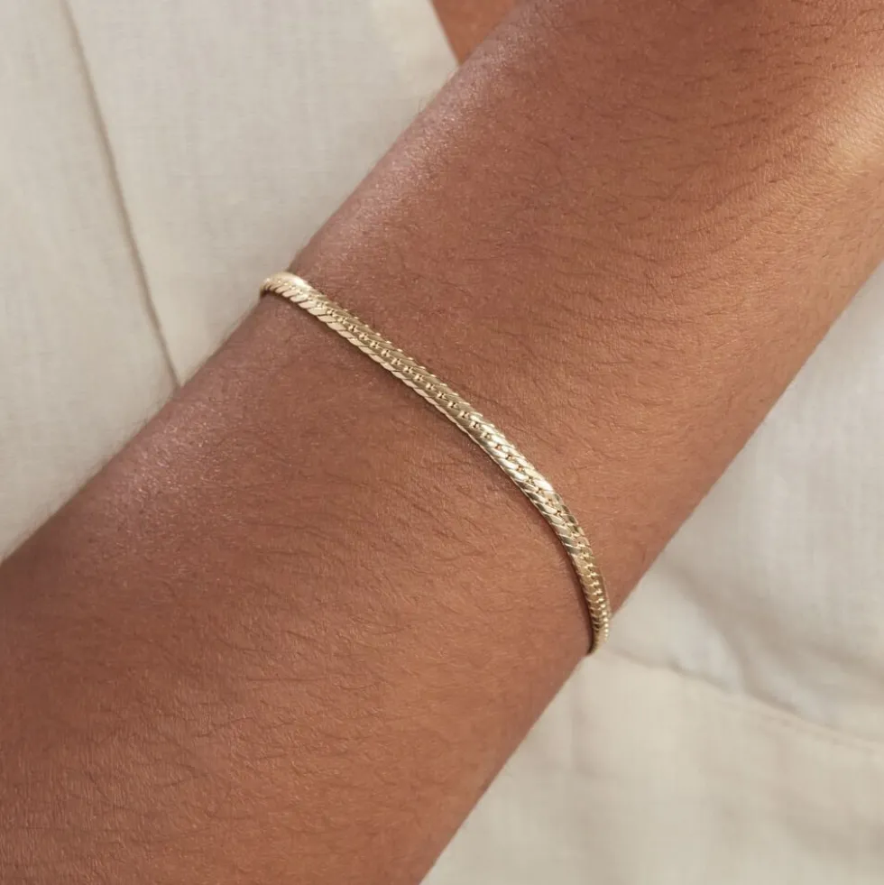 Bracelet Izel Maille Anglaise Or Jaune