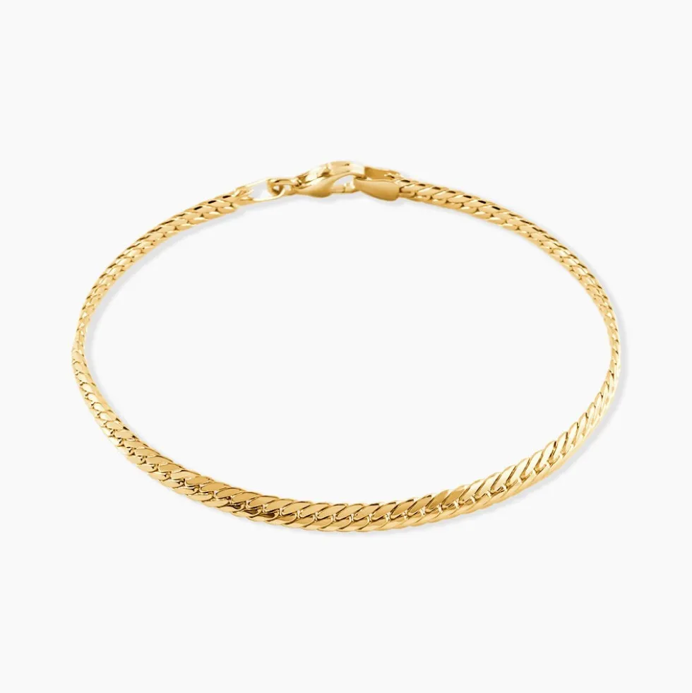 Bracelet Izel Maille Anglaise Or Jaune
