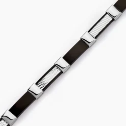 Bracelet Jack Acier Blanc Noir