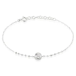 Bracelet Jaclyn Argent Blanc Oxyde De Zirconium