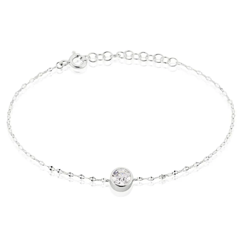 Bracelet Jaclyn Argent Blanc Oxyde De Zirconium