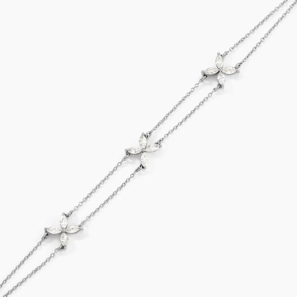 Bracelet Jacquine Argent Blanc Oxyde De Zirconium