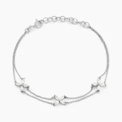 Bracelet Jacquine Argent Blanc Oxyde De Zirconium