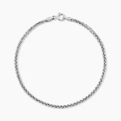 Bracelet Jany Maille Palmier Or Blanc
