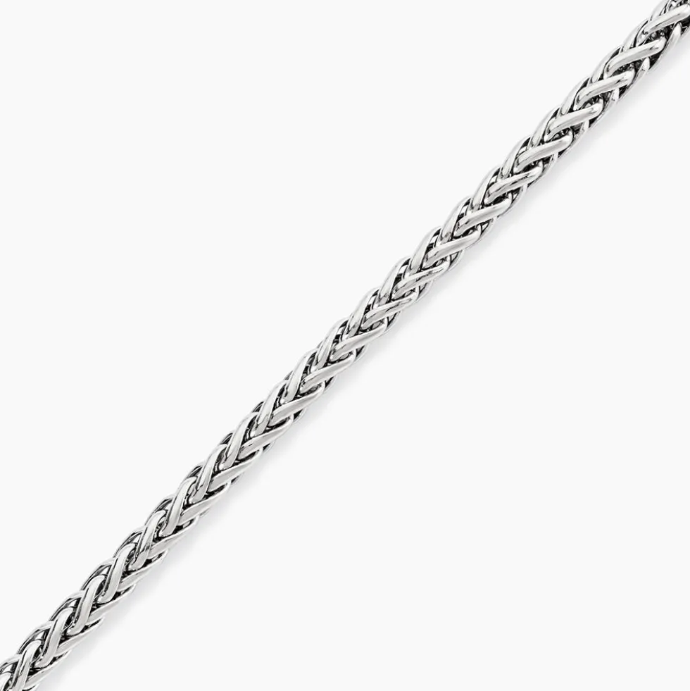 Bracelet Jany Maille Palmier Or Blanc