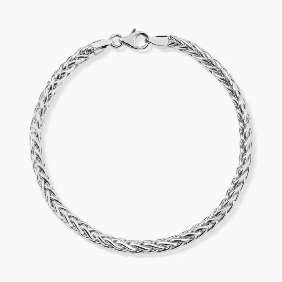 Bracelet Jany Maille Palmier Or Blanc