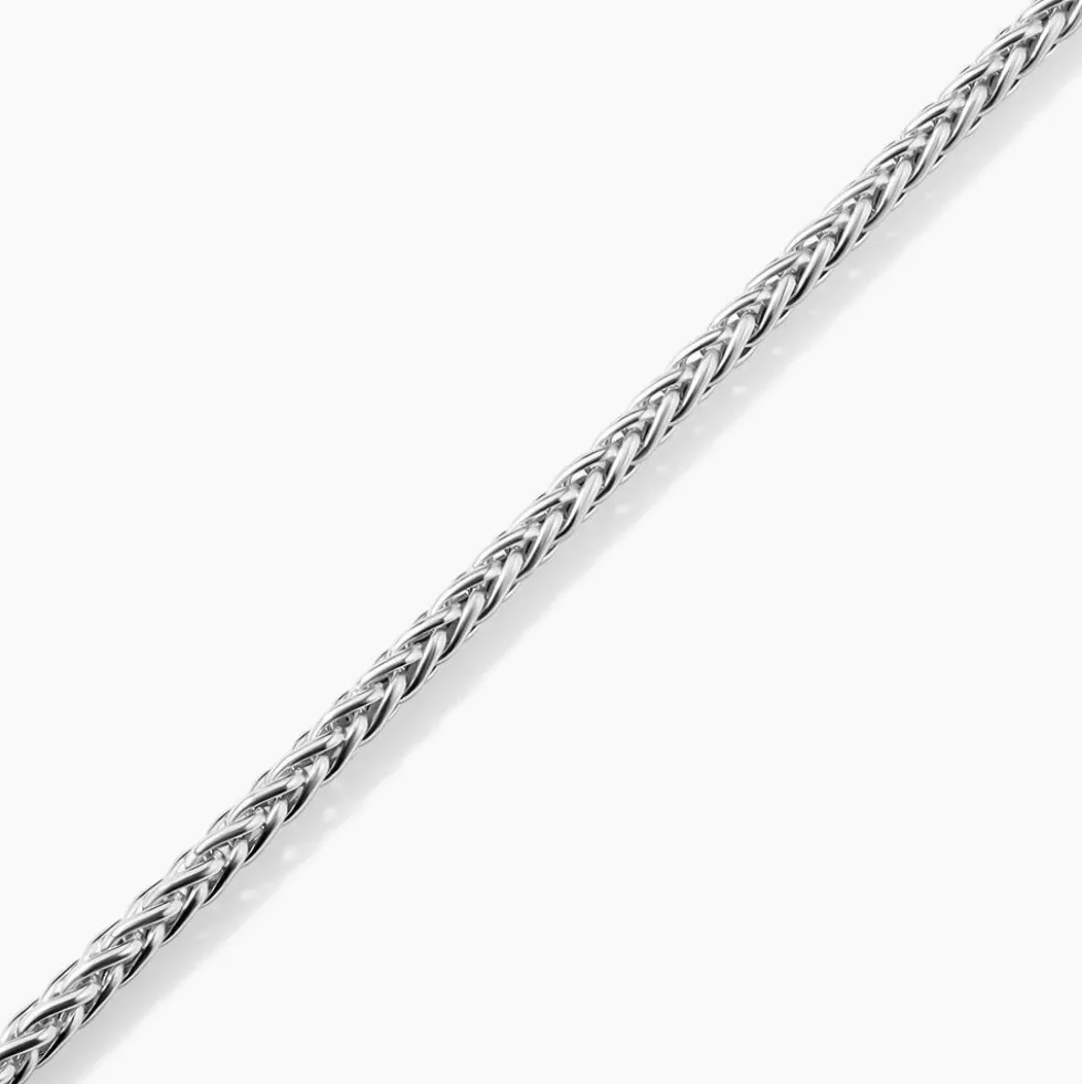Bracelet Jany Maille Palmier Or Blanc